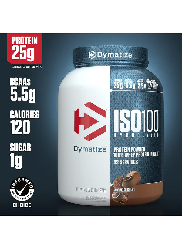 Dymatize ISO100 Hydrolyzed Protein Powder,40 Serving 3Lbs