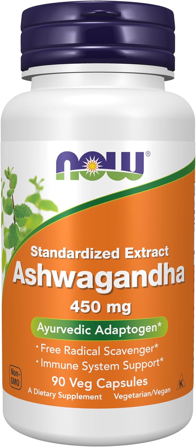 Now Ashwagandha 450 Mg Veg Capsules 90 Capsules Now
