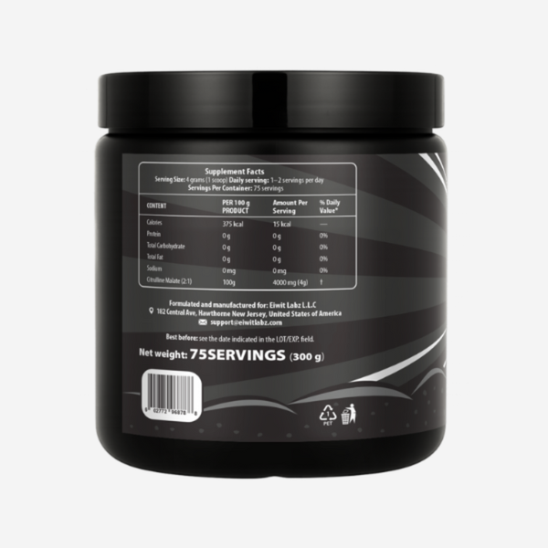 Eiwit Labz Citrulline Malate – Premium Nitric Oxide Booster for Pump Endurance & Performance