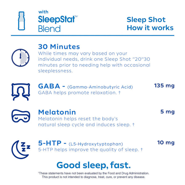 Dream Water Sleep Aid Shot - Snoozeberry Flavor - 12 pack DREAM WATER