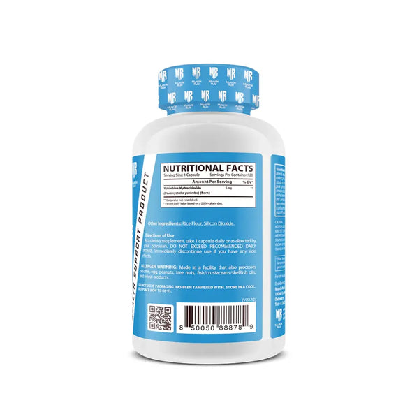 Muscle Rulz YOHIMBINE HCL 5MG 120 Capsules-back