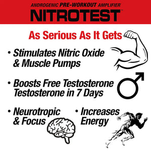 Musclemeds Nitrotest Androgenic Pre-workout 30 Servings Musclemeds