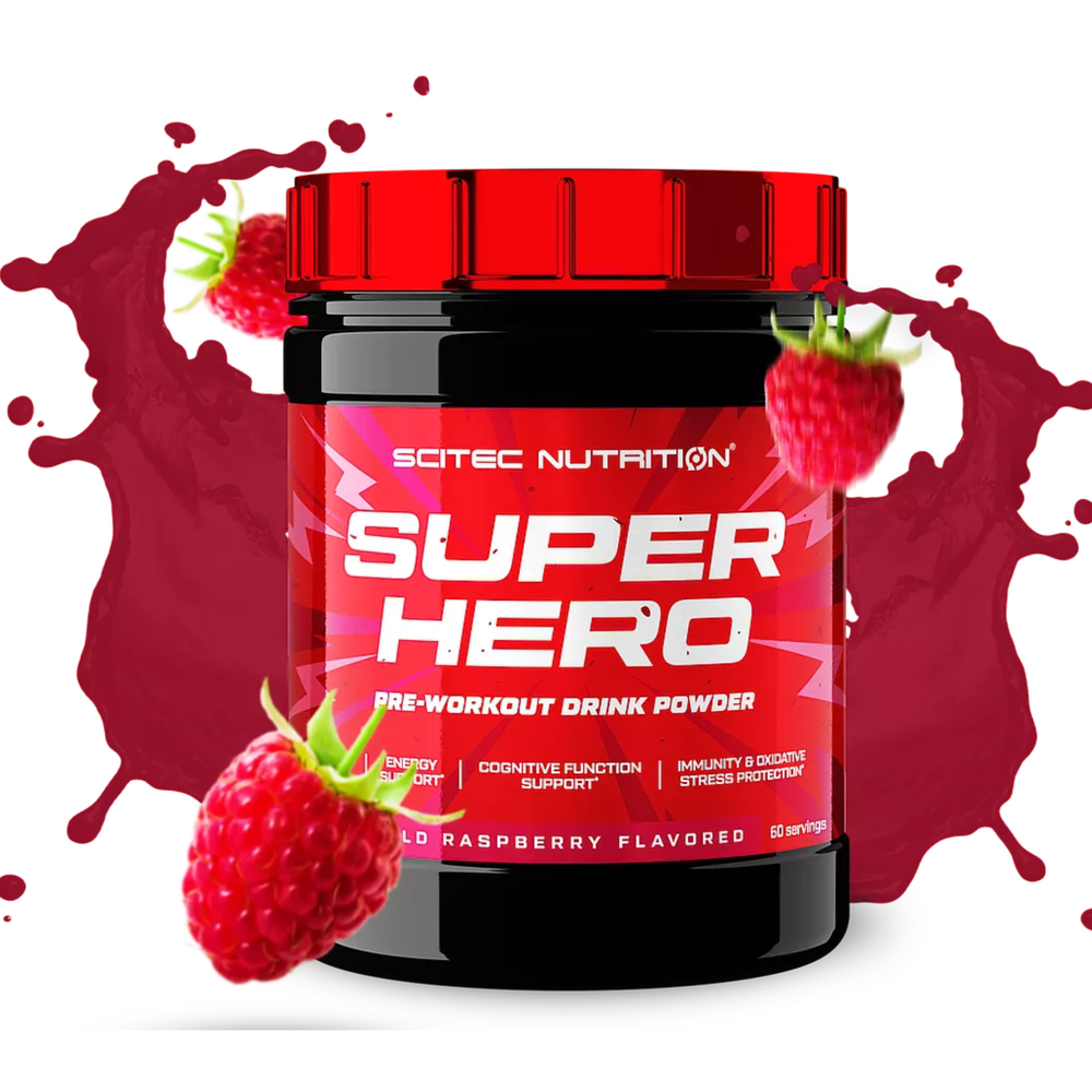 Scitec Super Hero Pre Workout 285g Wild Raspberry