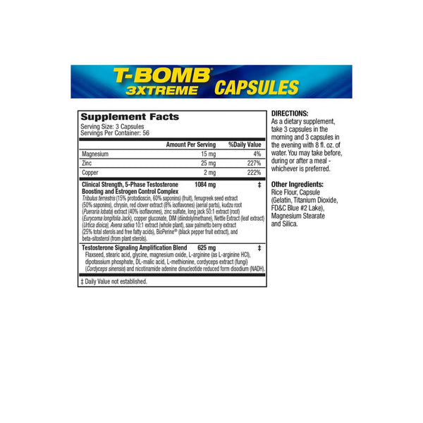 MHP T-Bomb 3xtreme Testosterone 168caps Mhp