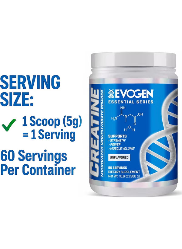 Creatine Unflavored 60 Servings 300G EVOGEN
