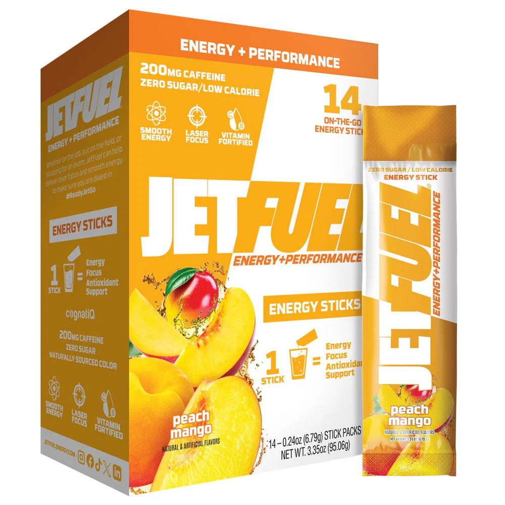 JetFuel® Energy + Performance Energy 14 Stick Packs 0.24 oz (6.76 g) Each Gat Sport