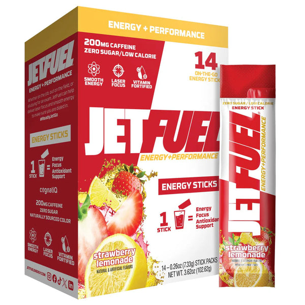 JetFuel® Energy + Performance Energy 14 Stick Packs 0.24 oz (6.76 g) Each Gat Sport
